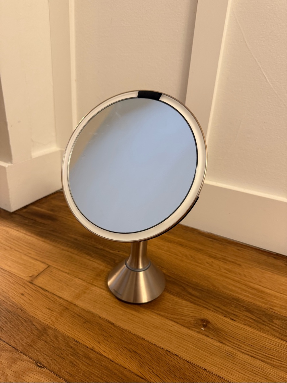 simplehuman Brushed Rose Gold LED Vanity Mirror with Stand